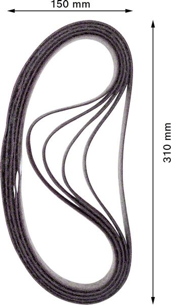 Bosch EXPERT N470 Schleifband für Bandschleifer 40 x 760 mm, K: mittel, 10er-Pack