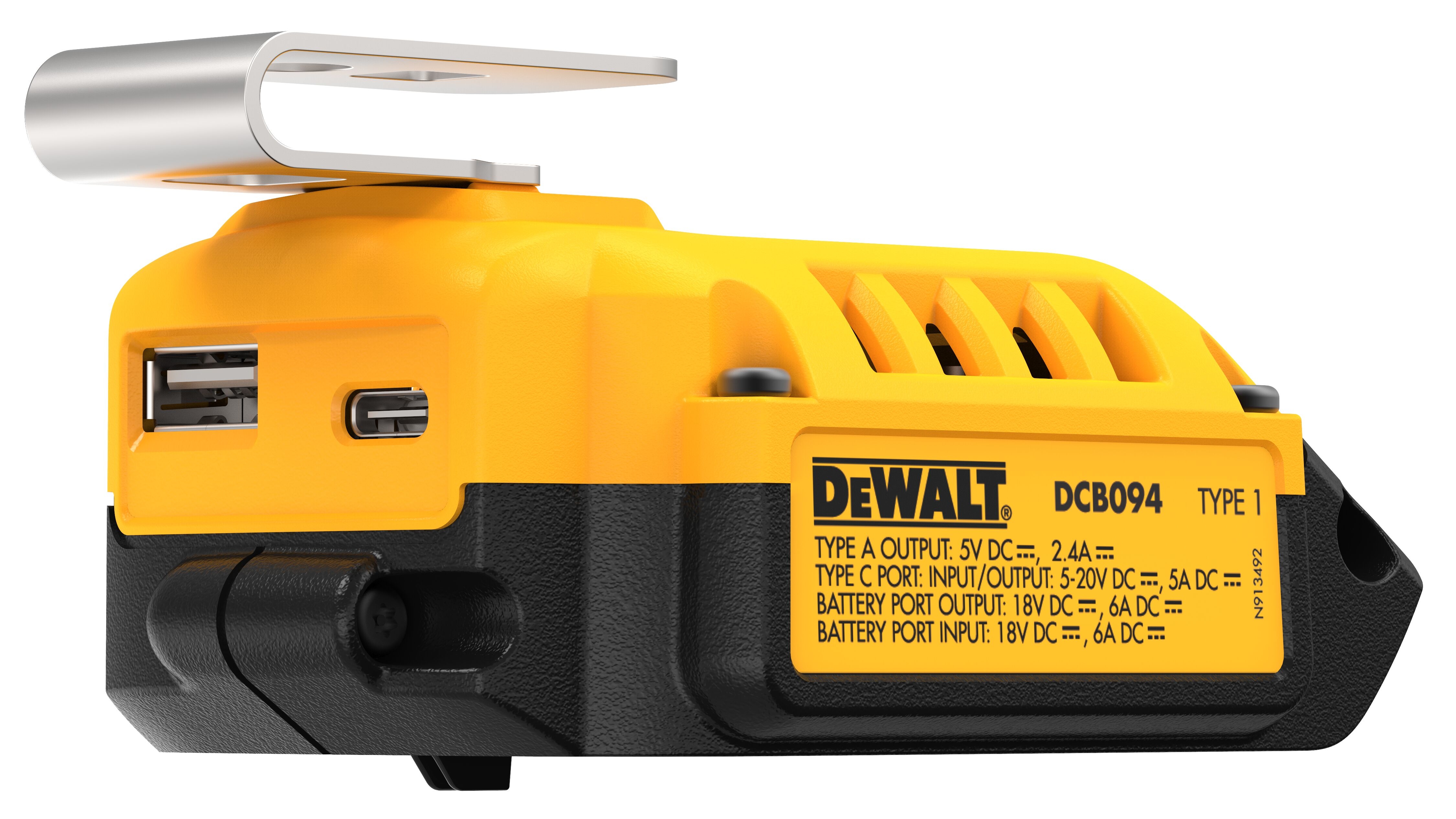 Dewalt DCB094K-QW,  Kombi-Ladegeraet mit Powerbank-Funktion, Kombi-Ladegerät mit Powerbank-Funktion für 18 Volt XR und XR Flexvolt-Akkus