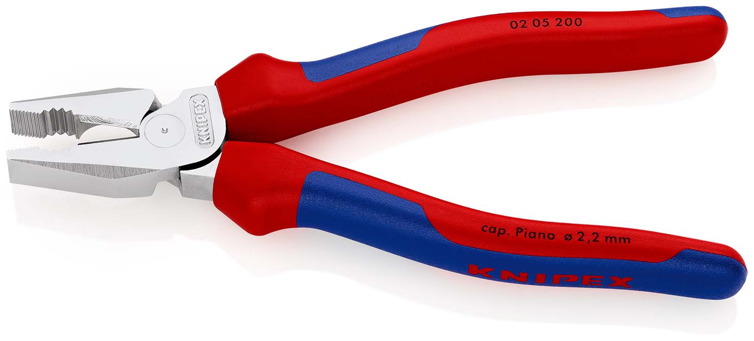 Kraft-Kombinationszange verchromt mitMehrkomponenten-Griffen200mm KNIPEX