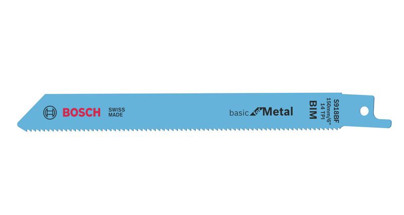 Bosch Säbelsägeblatt S 918 BF, Basic for Metal, 5er-Pack