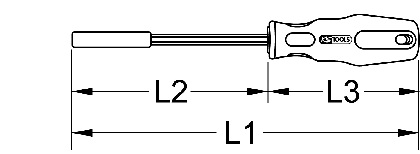 KSTOOLS 1/4" ERGOTORQUEplus Bit-Schraubendreher, 250mm