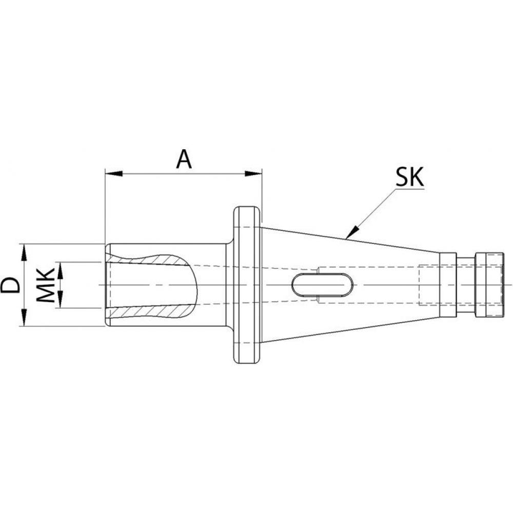 Zwischenhülse für MK-Schaft Einsatzhülse DIN2080 Form D SK50/MK4 FORTIS