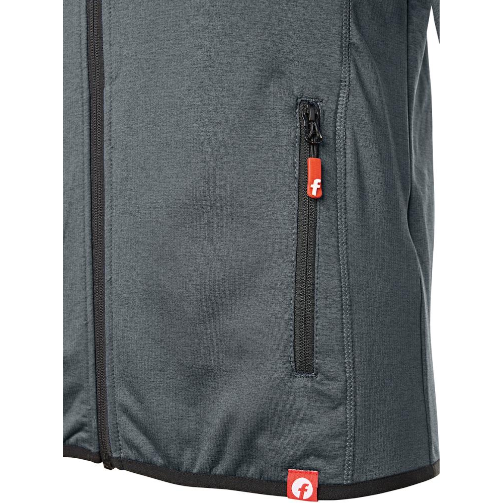 Tech-Fleecejacke Gr. S grau/schwarz meliert Fortis Elements