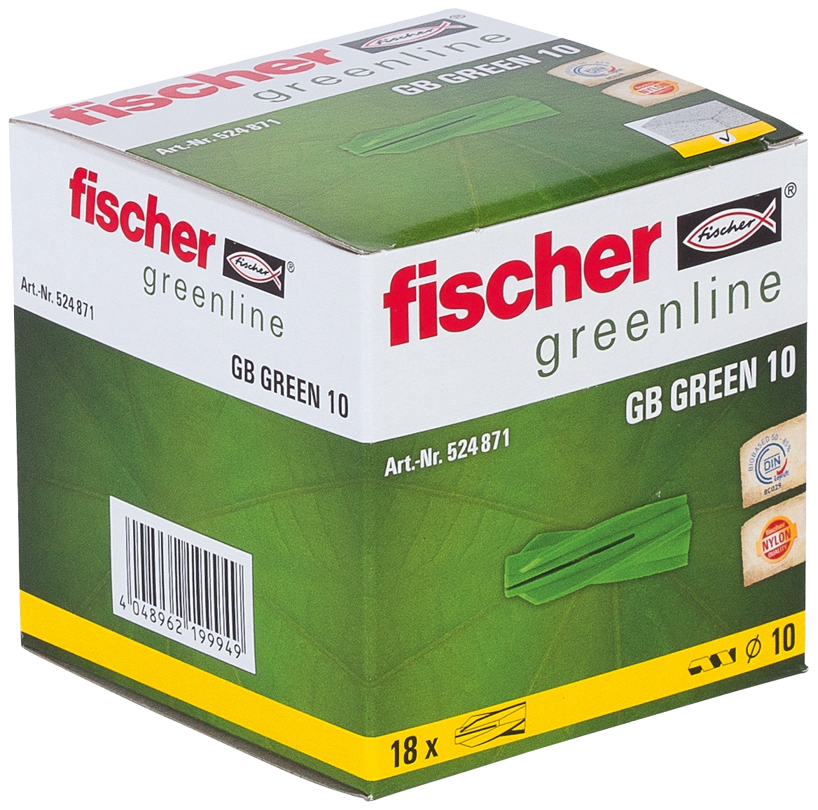 Fischer GB Green 10. Der Spezialdübel für unterschiedlichste Befestigungen in Porenbeton.