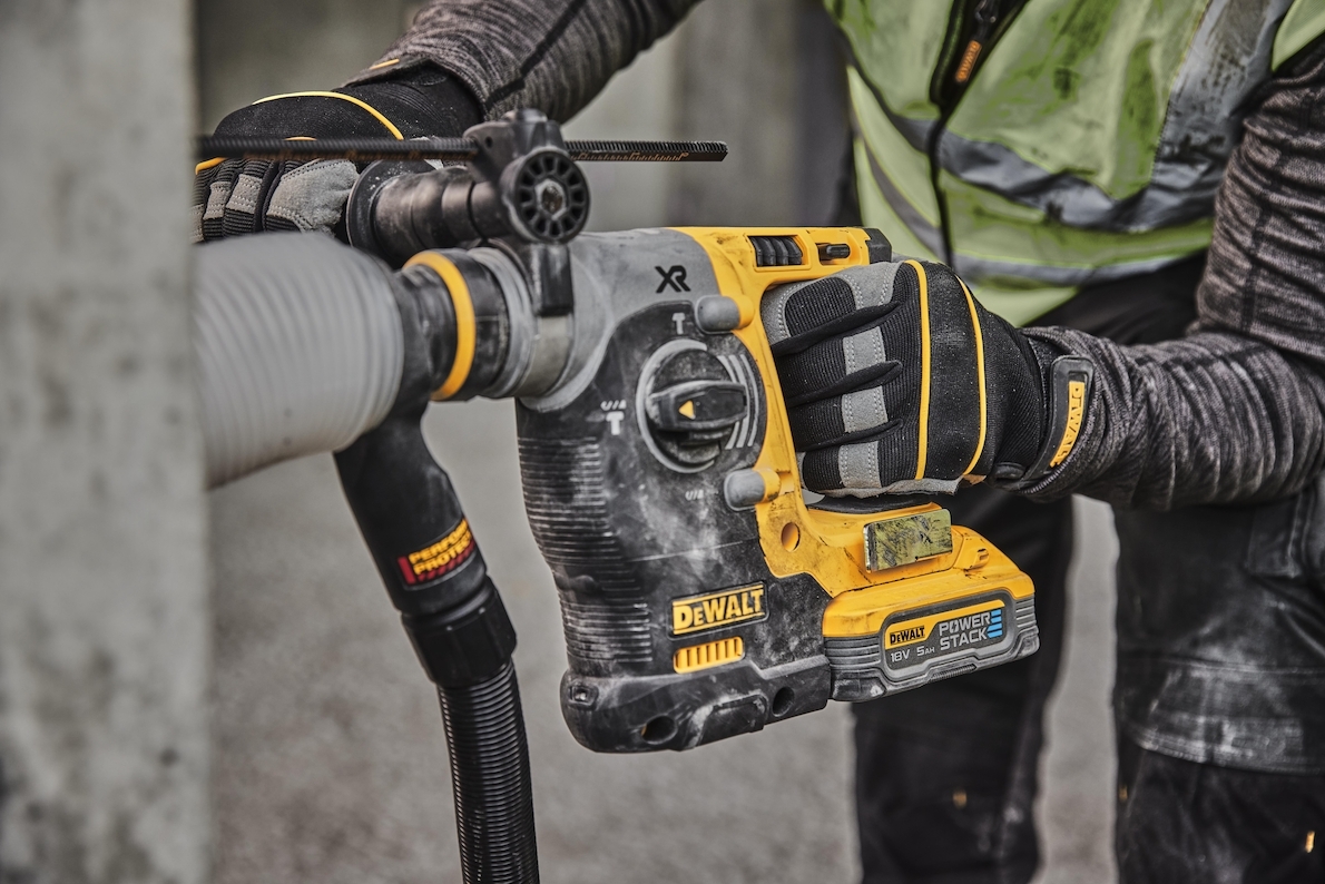 Dewalt DCH273H2T-QW,  Akku-Kombihammer 18V/5Ah SDS-plus, 18 Volt / 5 Ah Powerstack SDS-plus Akku-Kombihammer