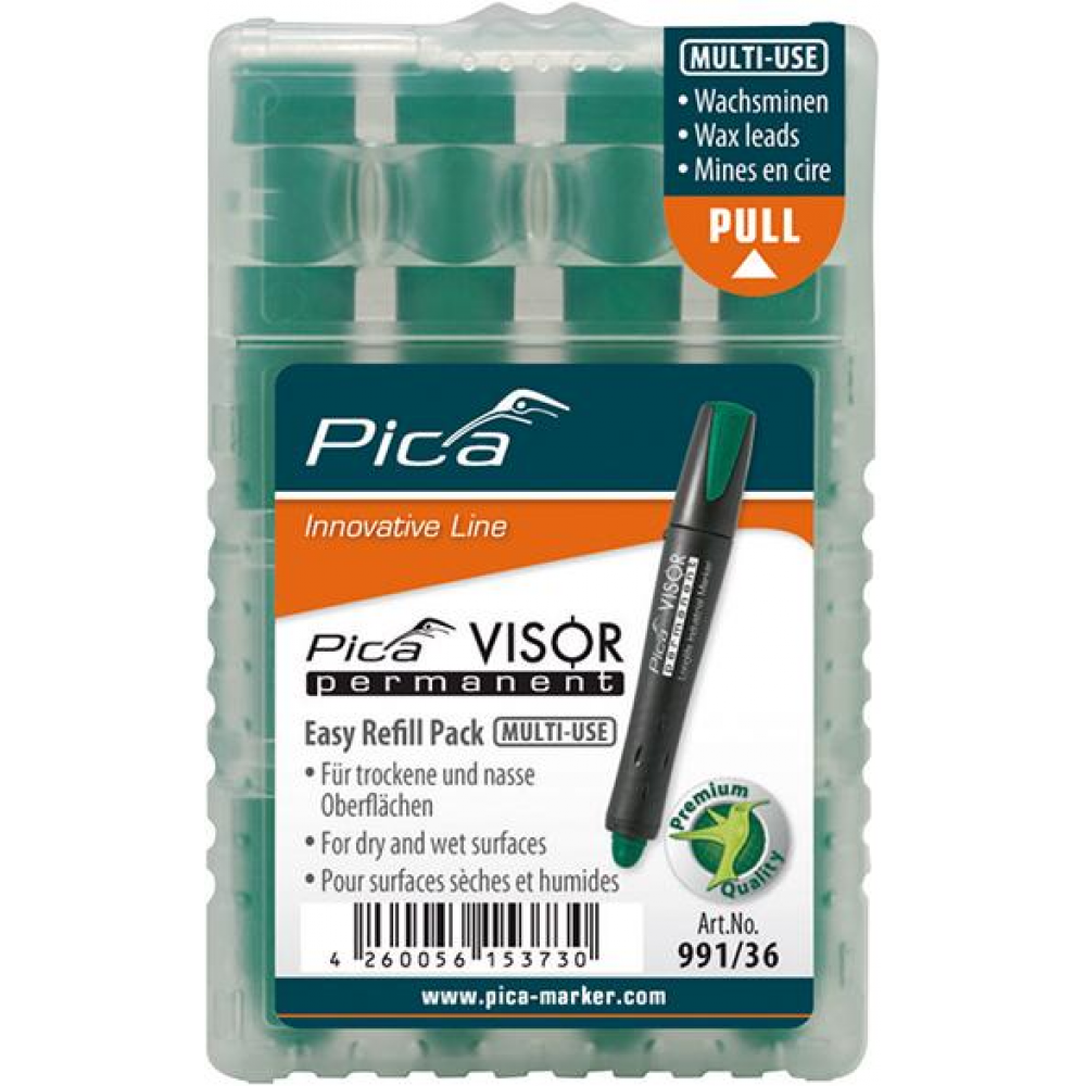 Minen-Set für Permanentmarker VISOR Industrial grün Pica