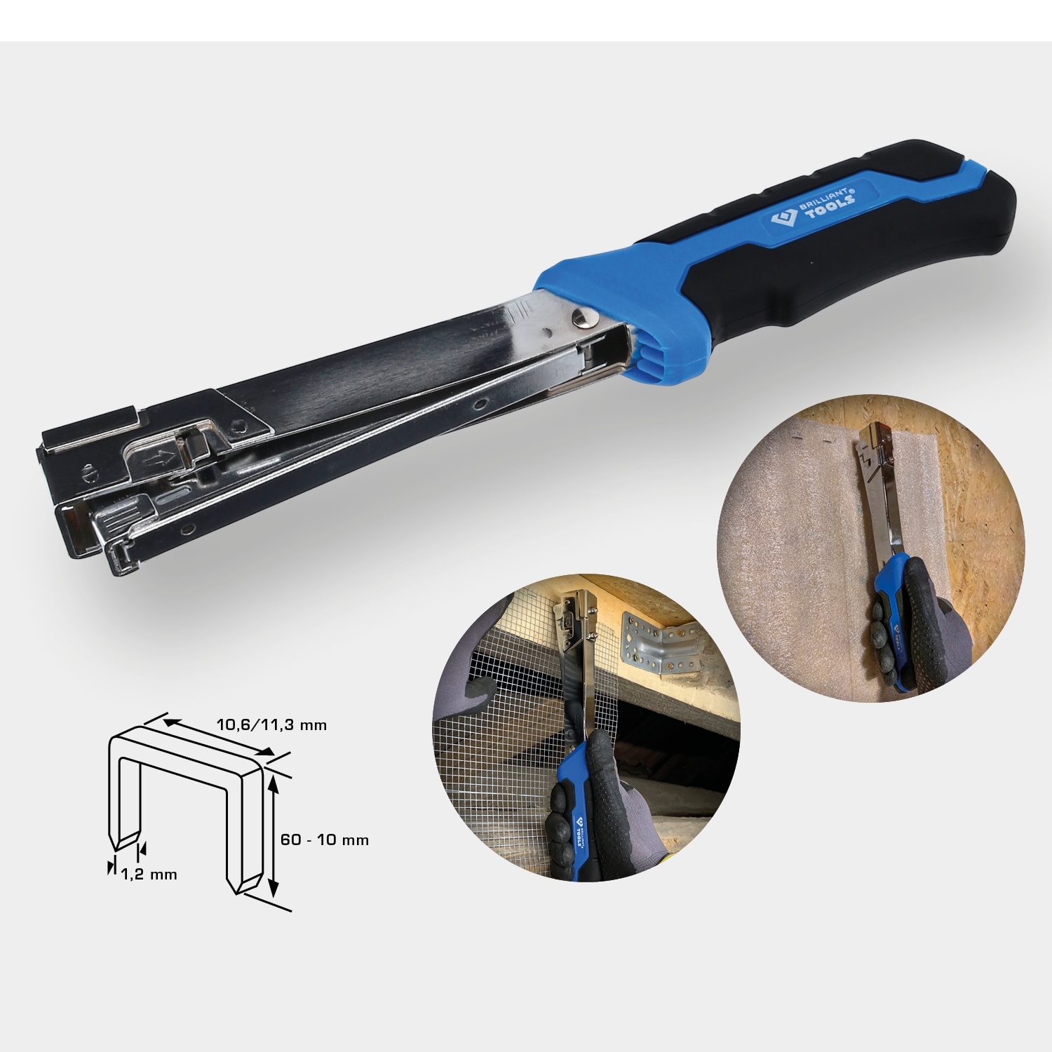 Brilliant Tools  Hammertacker für Drahtklammern