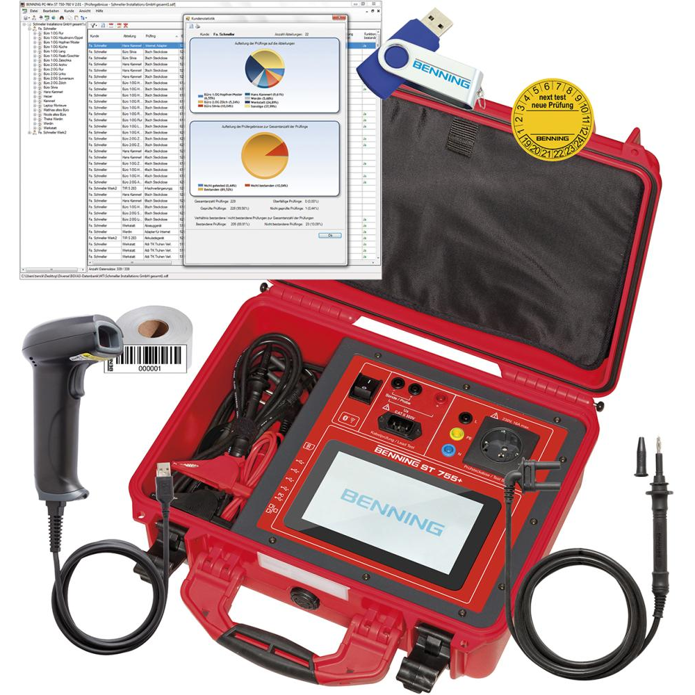 Gerätetester-Set ST 755+ SET Gerätetester BENNING