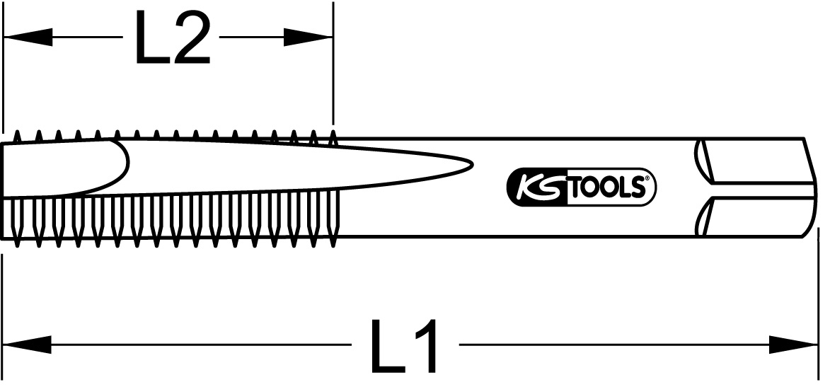 KSTOOLS HSS CO Handgewindebohrer-Satz M, M3x0,5, 3-tlg