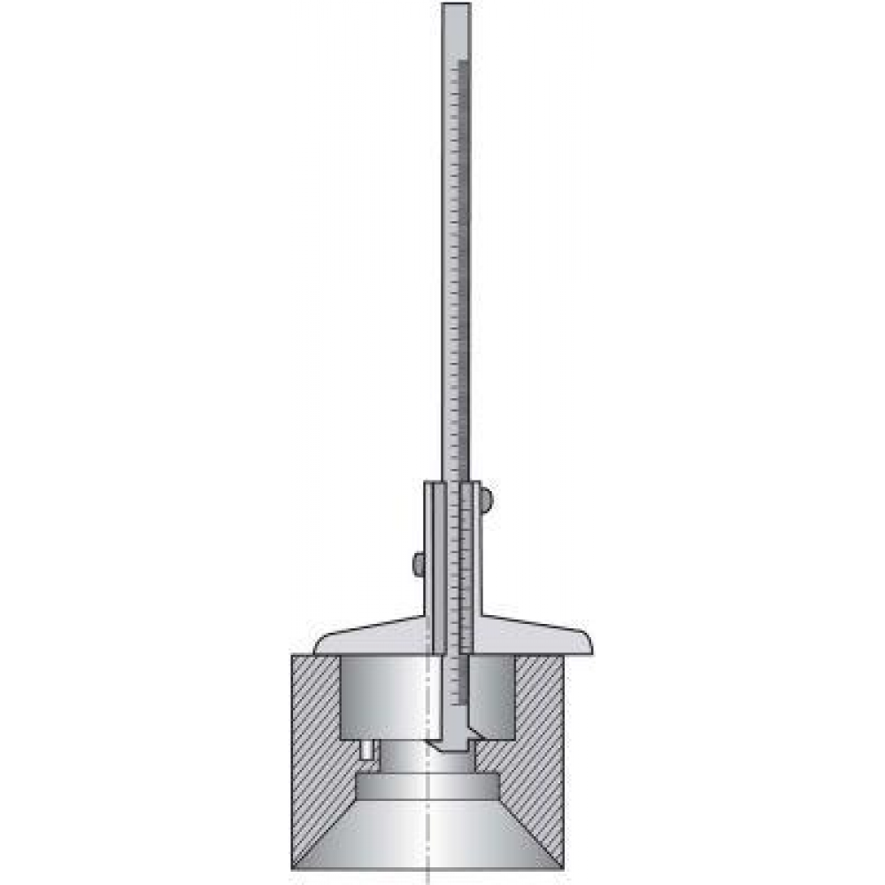 Tiefenmessschieber mit doppelseitig abgesetzter Messfläche Doppelhaken-Tiefenmess- Schieber doppelten Messflächen 200mm FORTIS