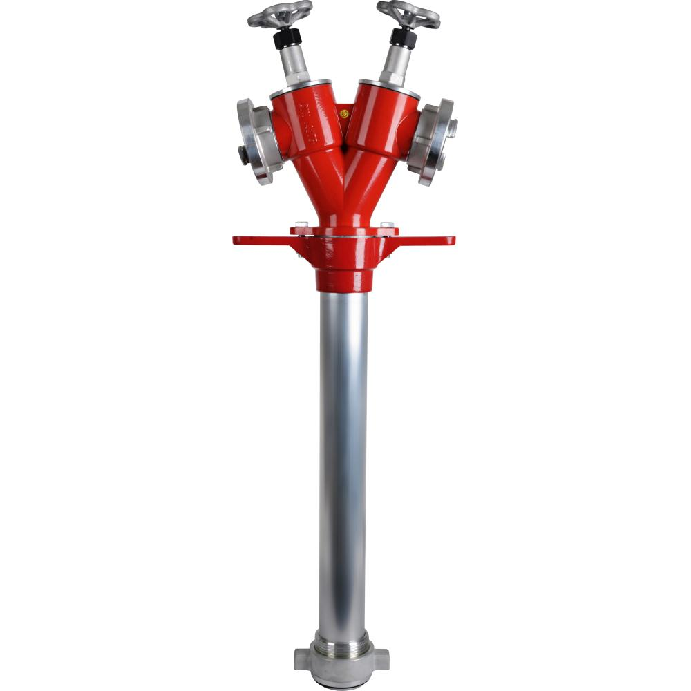 Hydrantenstandrohre für Unterflurhydranten DIN 3221 Hydrantenstandrohr DN, 80 2x, Storz C mit Absperrung
