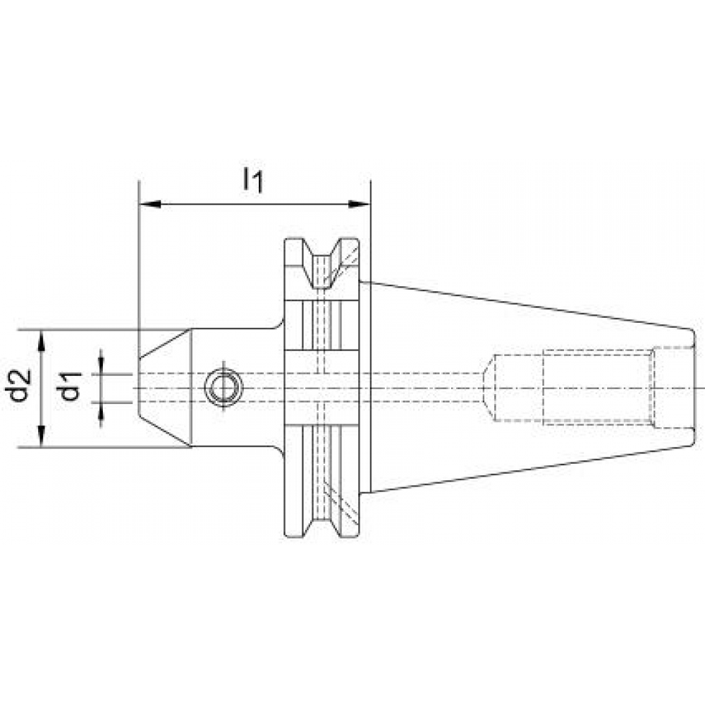 Flächenspannfutter Weldon DIN69871ADB SK40 12mm A100 FORTIS