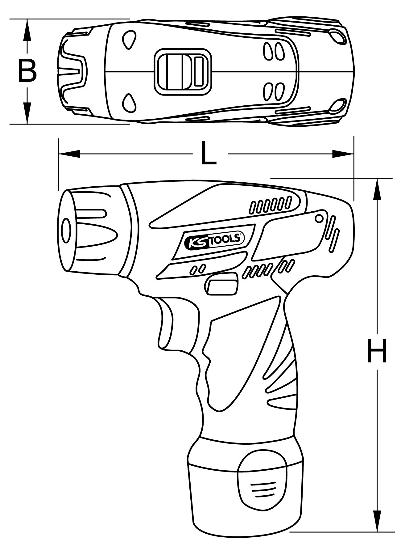 KSTOOLS 1/4" Akku-Bit-Schrauber, 24Nm, 400 U/min 10,8V, ohne Akku und Ladegerät