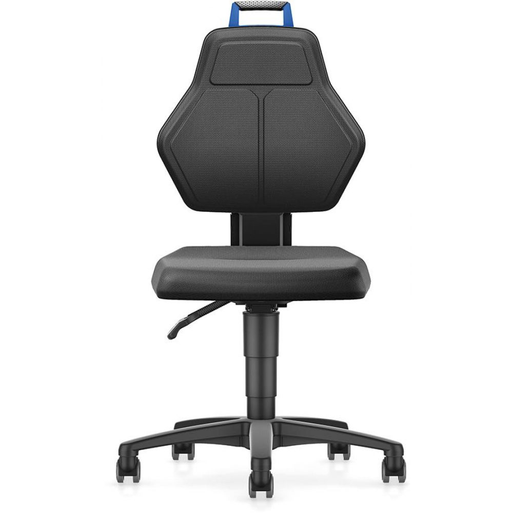 Arbeitsstuhl mit Rollen Supertec - blauer Griff FORUM