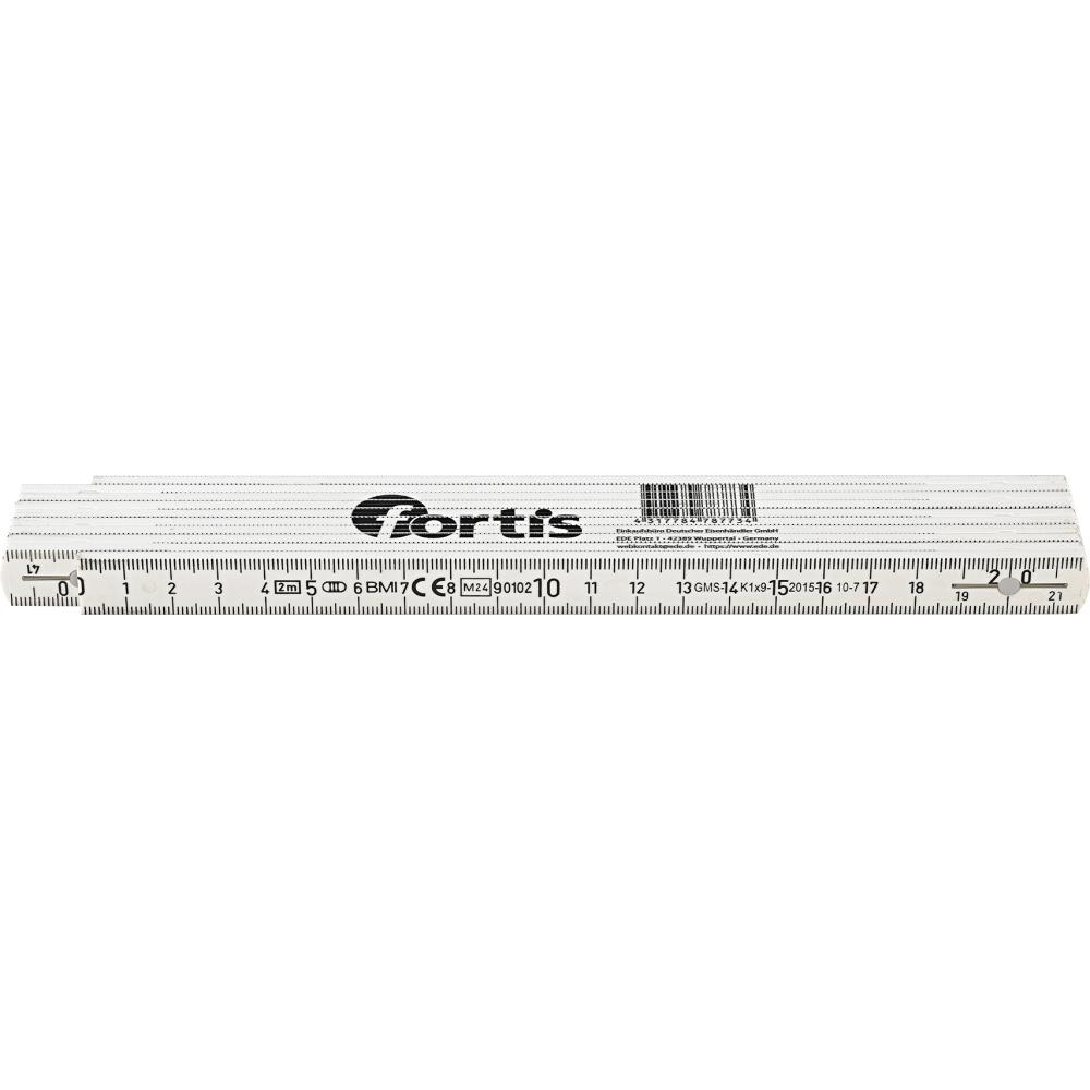 Kunststoff-Gliedermaßstab Gliedermaßstab Kunststoff2mx16mm weiss FORTIS