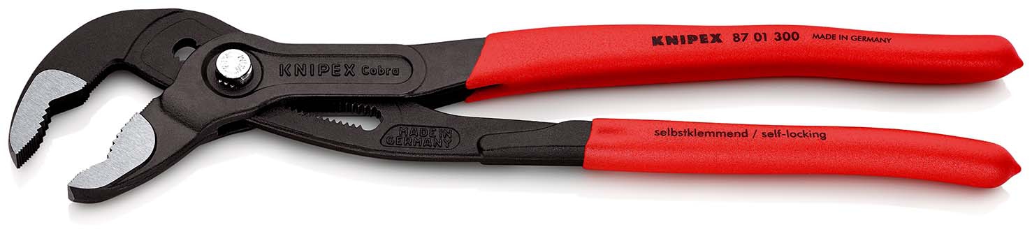 Wasserpumpenzange Cobra 300mm m. KunststoffgriffKNIPEX