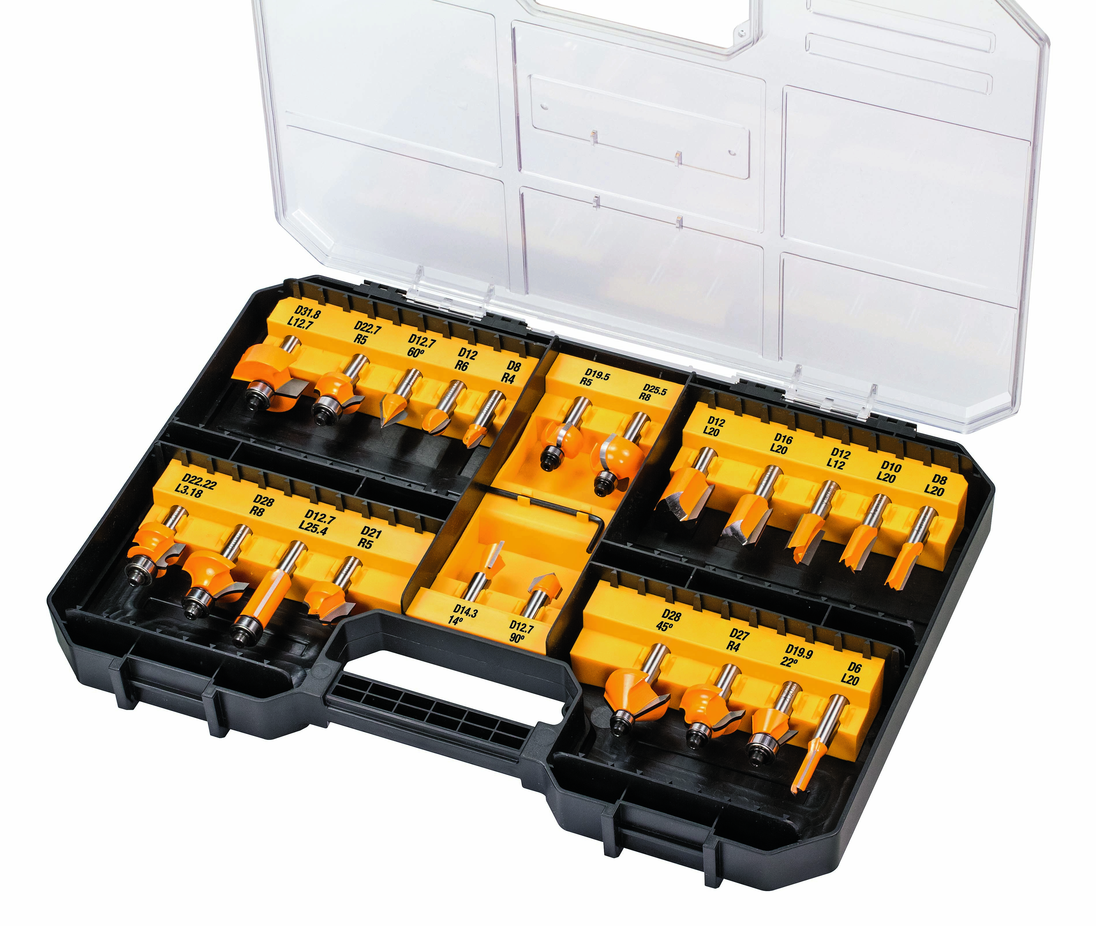 Dewalt DT90017-QZ,  Fraeser-Set 22-tlg