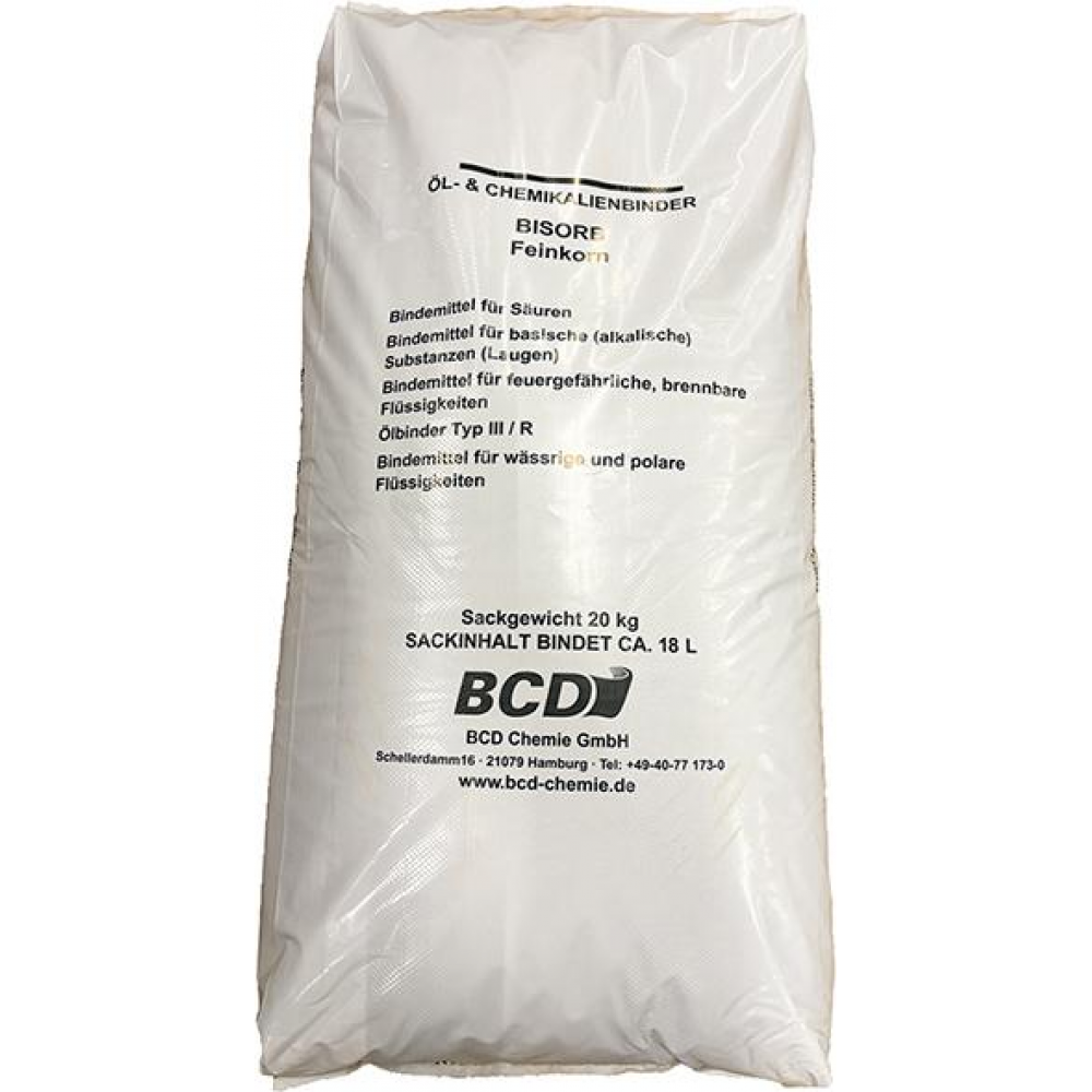 Öl- und Chemiekalienbinder Sorbix US-Premium, Typ III/R OELBINDER BISORB Ölbindemittel Sack a20kg Körnung 0,5-1mm