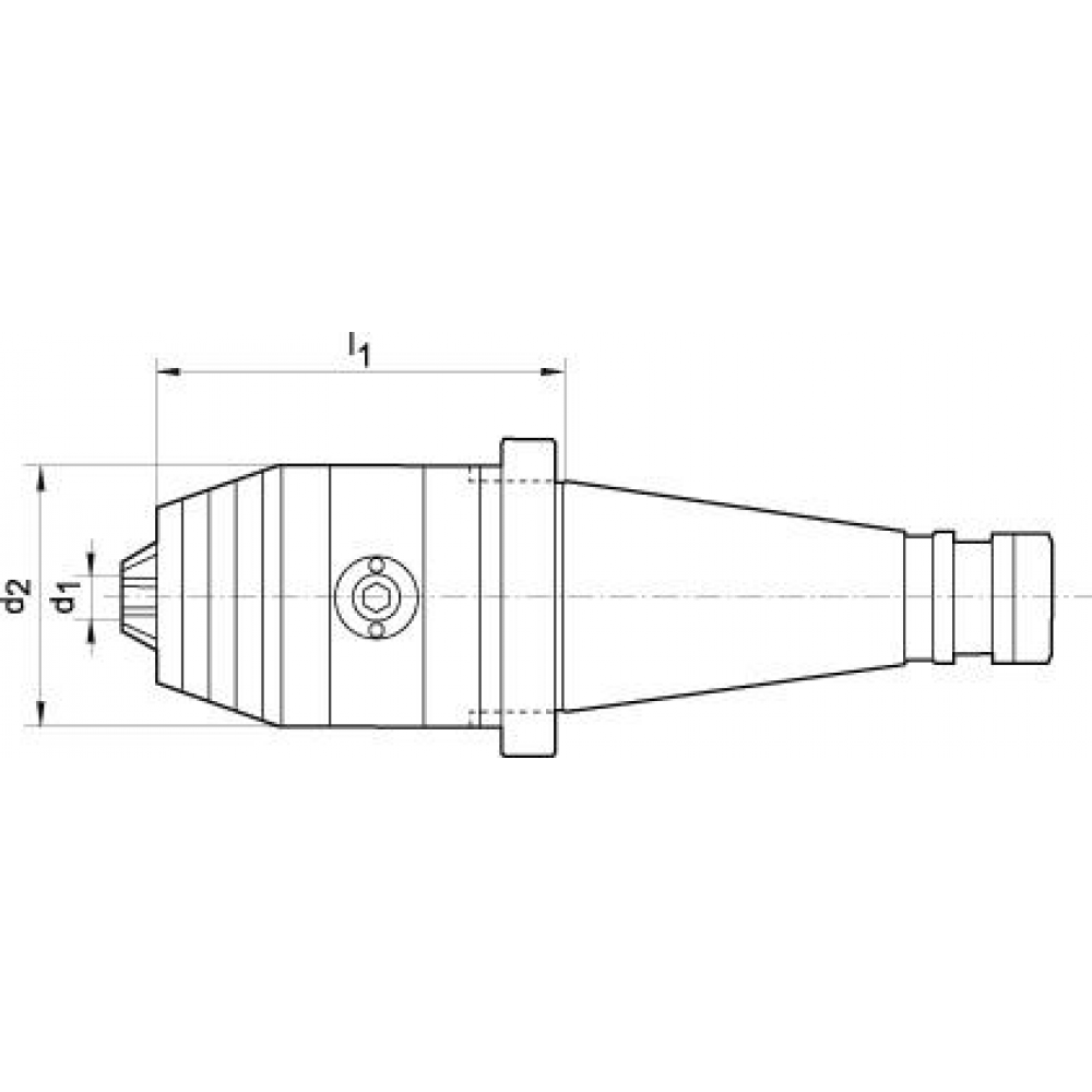 CNC-Kurzbohrfutter für Rechts- und Linkslauf Kurzbohrfutter DIN2080 R/L 1,5-16 SK40 FORIS