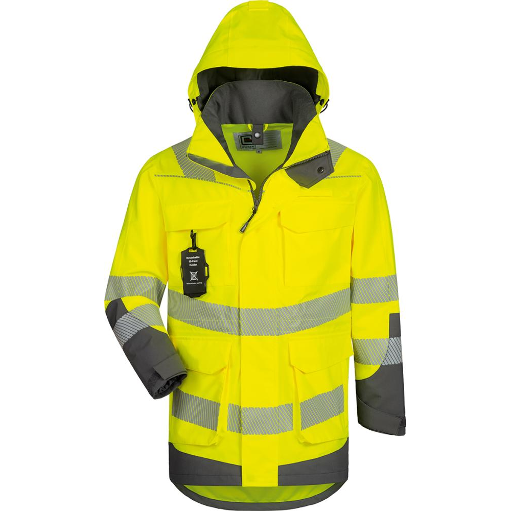 Warnschutzparka Arwid und Herwin gelb/grau Gr.3XL