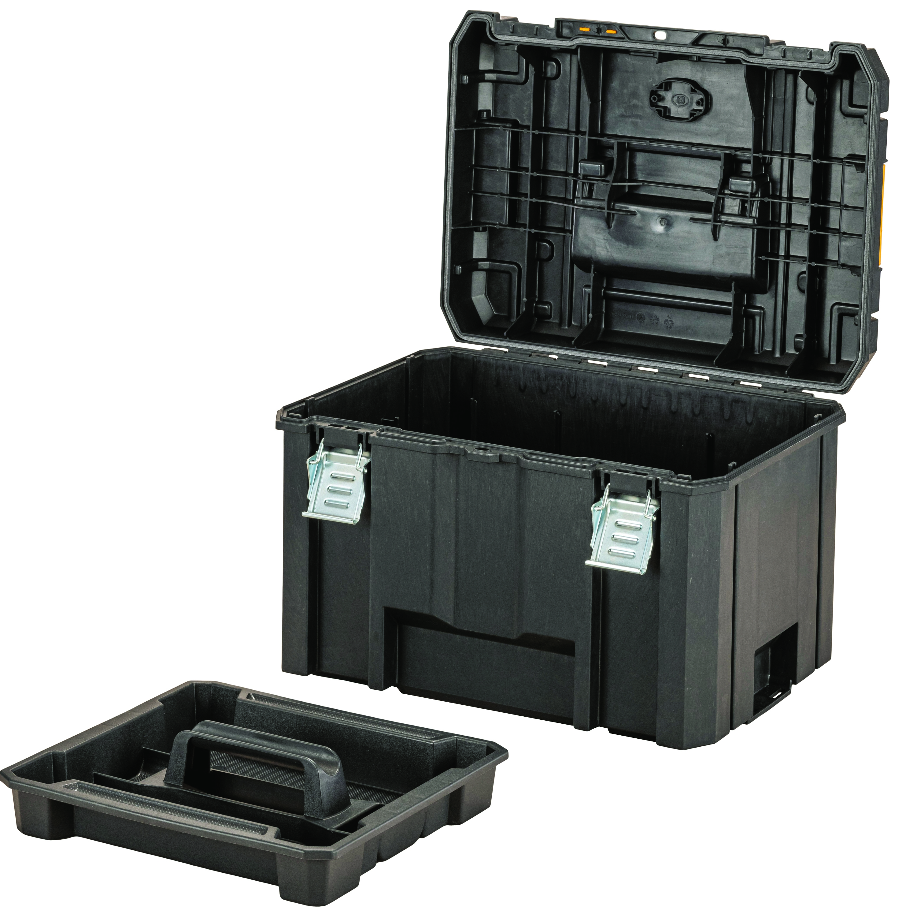 Dewalt DWST83346-1,  TSTAK VI Tiefe Werkzeugbox IP54, TSTAK VI Tiefe Werkzeugbox mit herausnehmbarer Trage mit IP54 Schutz (44l Volumen)