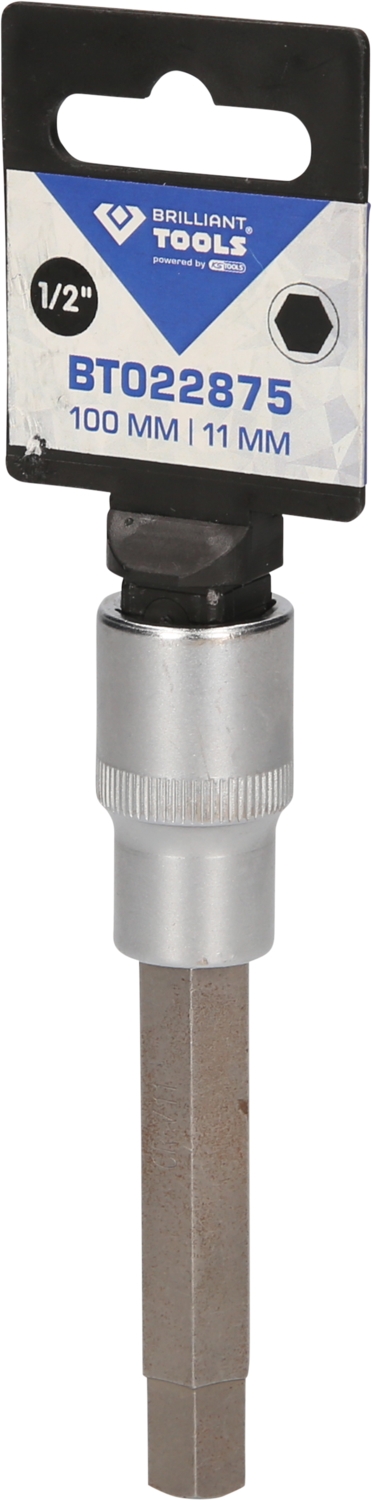 Brilliant Tools  1/2" Innensechskant Bit-Stecknuss, 100 mm lang, 11 mm