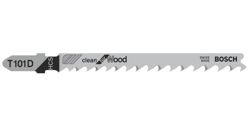 Bosch Stichsägeblatt T 101 D Clean for Wood, 25er-Pack
