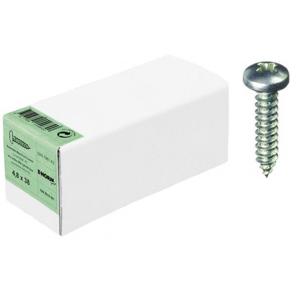 Blechschraube 3,9x32 DIN 7981 Form C Linsenkopf Kreuzschlitz H Edelstahl A2 E-NORMpro HP