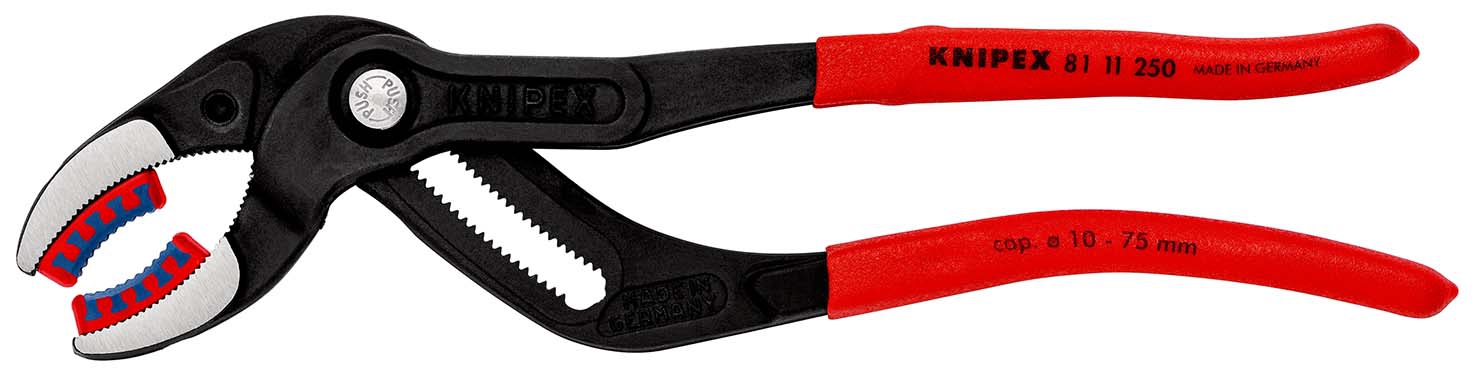 Syphon-Greifzange poliert 250mm m.Backen Knipex
