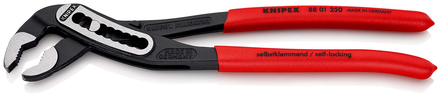 Wasserpumpenzange Alligator mitKunststoff-Griffen 250mmKNIPEX