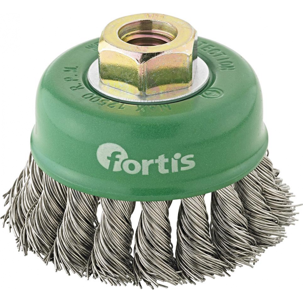 Topfbürste Edelstahl 80 mm gezopft FORTIS
