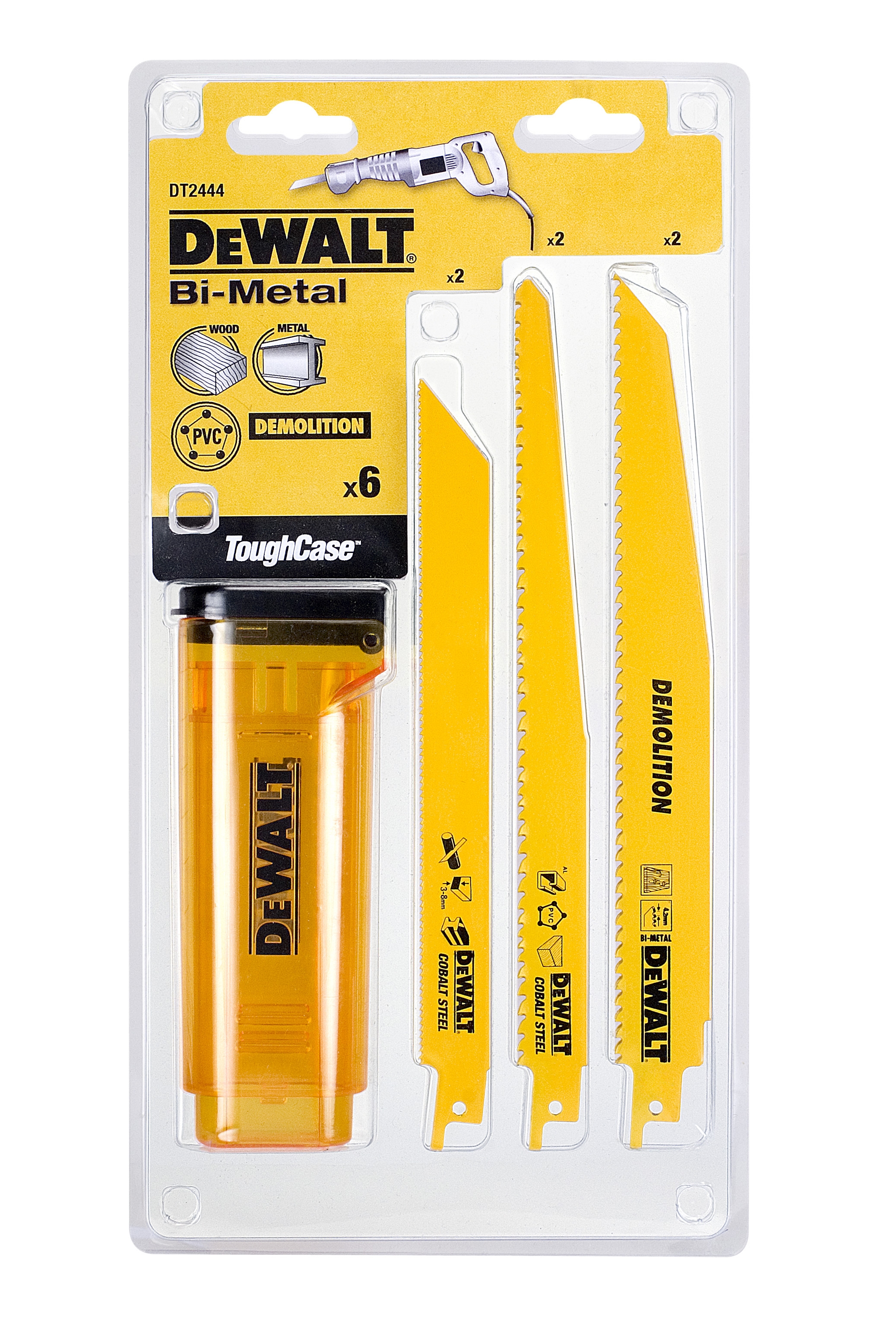 Dewalt DT2444-QZ,  Saebelsaegeblaetter BIM, Set 6-tlg., Saebelsaegeblaetter Bi-Metall, Set 6-tlg.