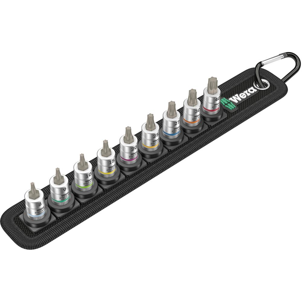 Schraubendreher-Einsatz-Garnitur 1/4", Zyklop, für TORX-Schrauben, Nr. Belt A 3 HF Schraubendrehereinsatz Satz- mit Haltefunktion 9-teilig Wera"