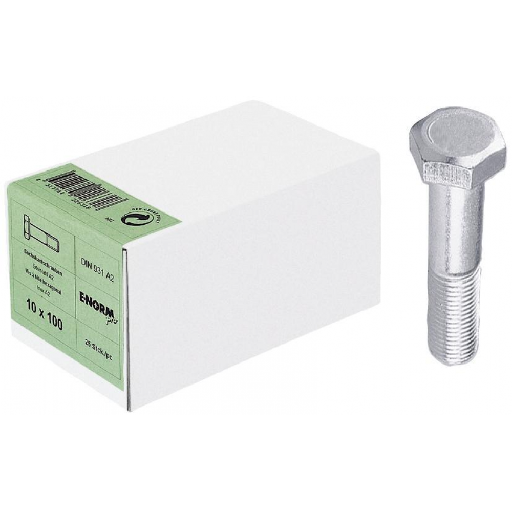 6-kant-Schraube M6x50 DIN 931 Edelstahl A2 HP E-NORMpro