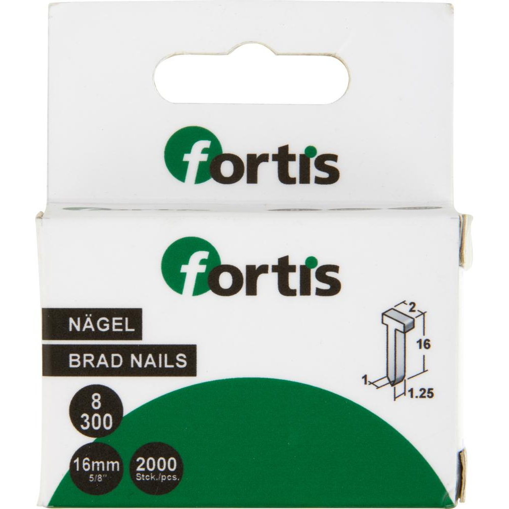 Nagel 0,1x1,6mm Typ 300 mit Kopf a2000Stk.FORTIS