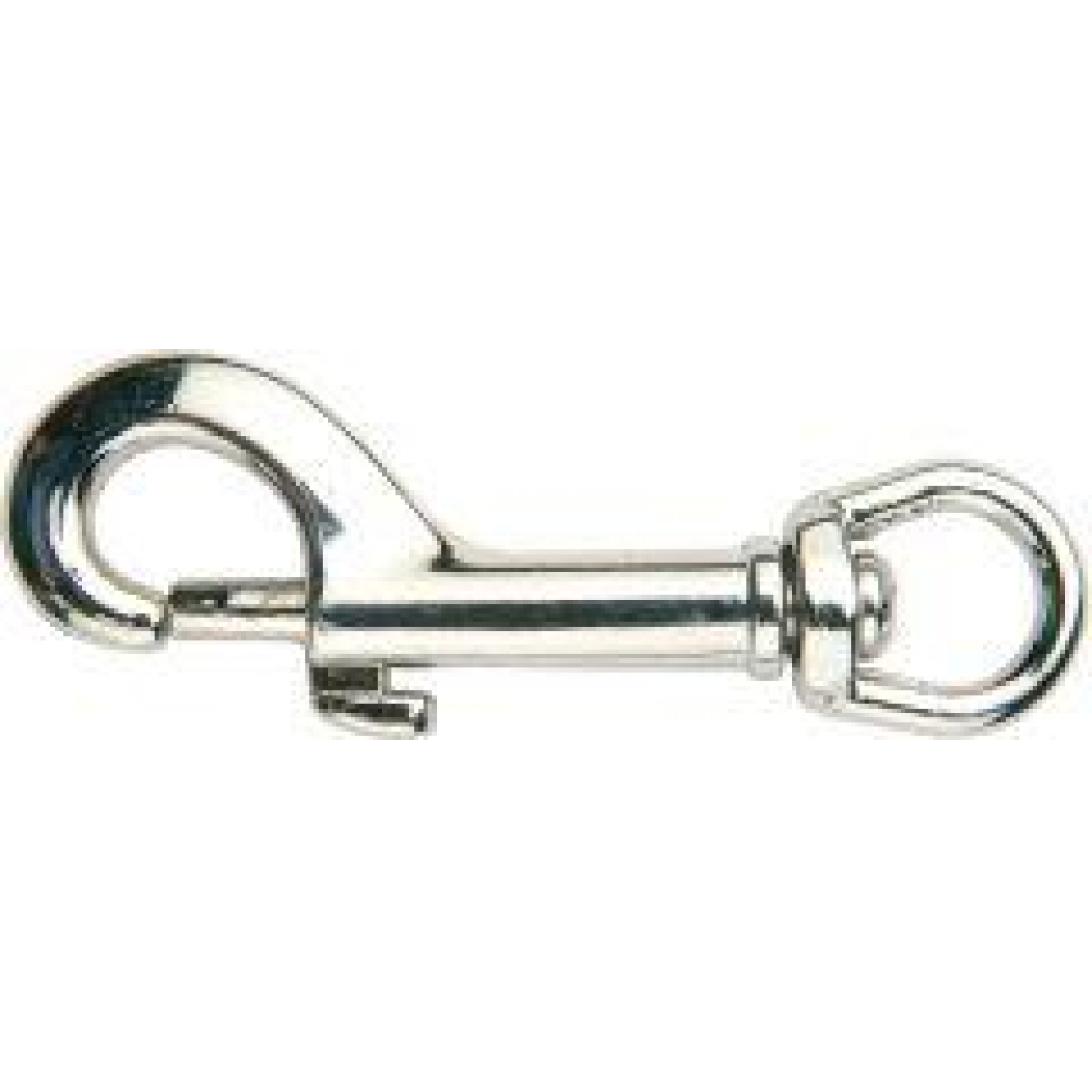 Karabinerhaken 12x78mm mit Rundwirbel Druckguss vernickelt