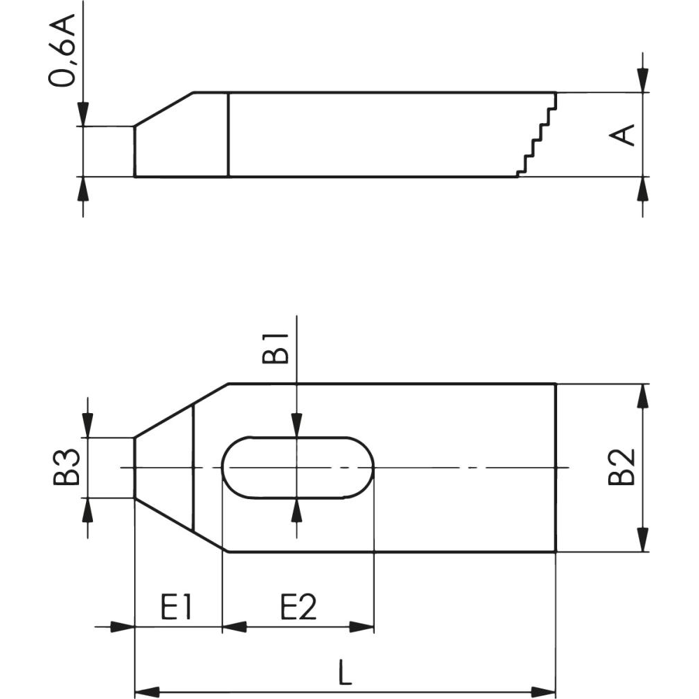 Spanneisen, mit Treppenzähnen DIN6314Z 18x125mm AMF