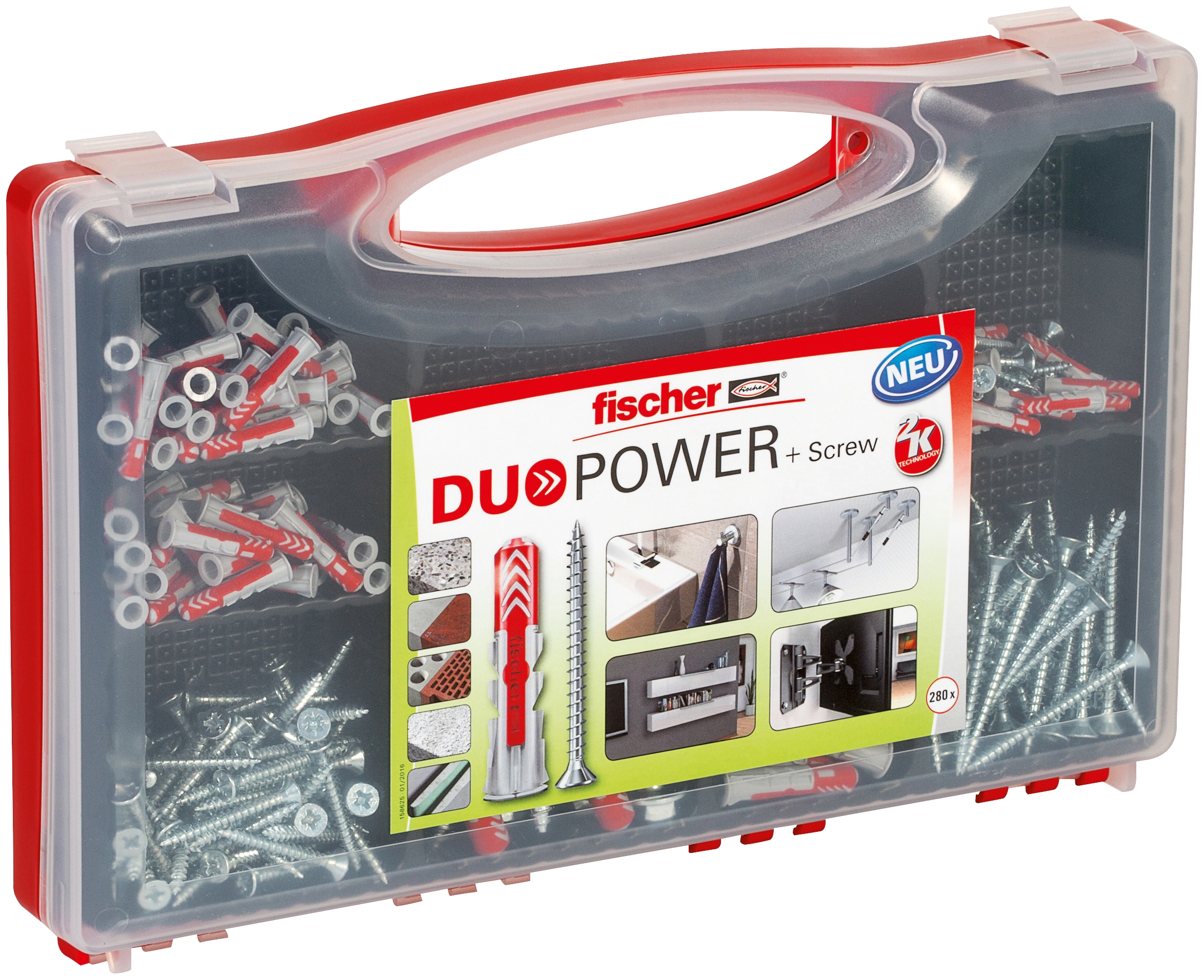 Fischer Red-Box DuoPower + Schrauben. Dübelsortimente in praktischer Red-Box mit optimalem Preis-/Leistungsverhältnis