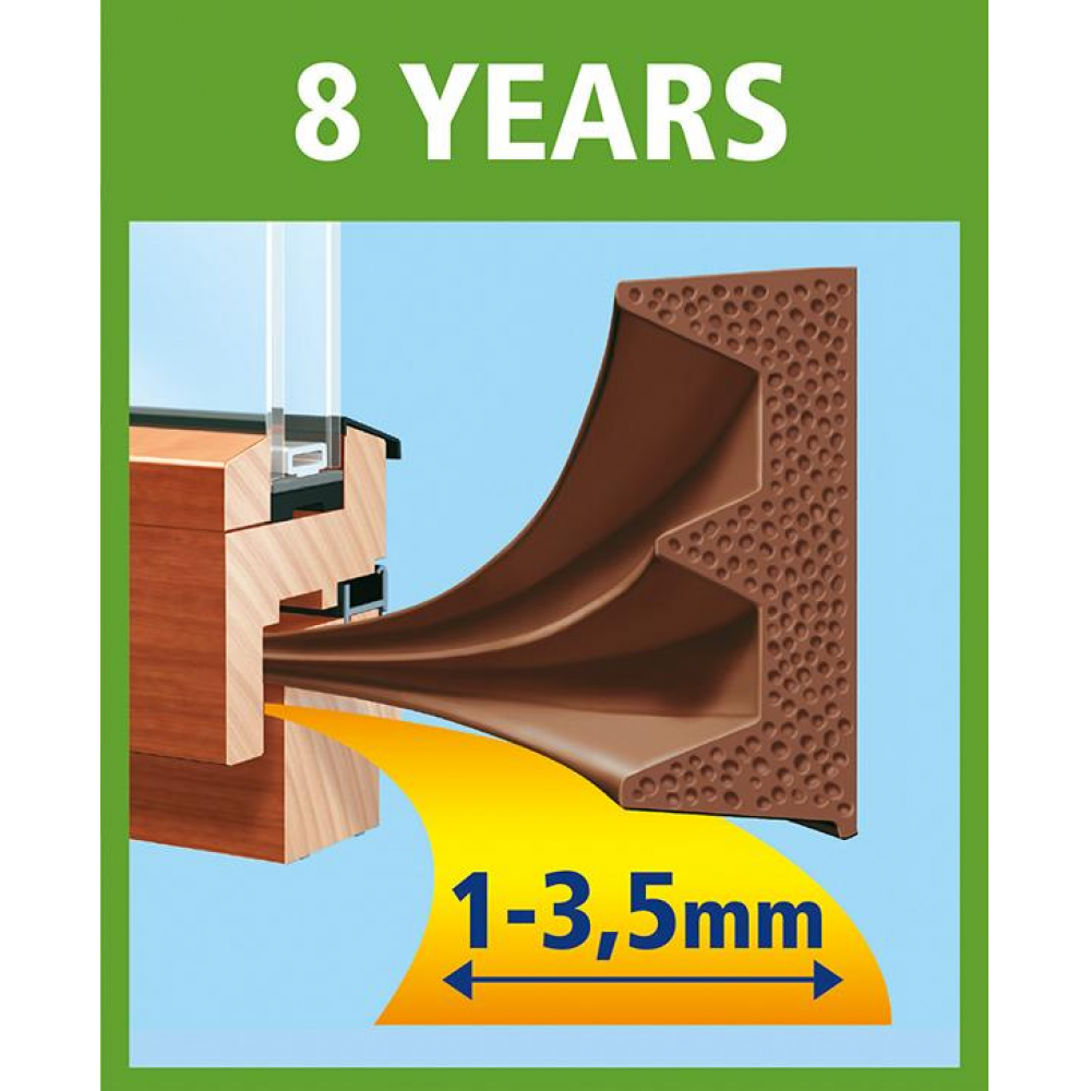 tesamoll Profil-Dichtung E-Profil-Dichtung braun 10m:9mm tesa 5445