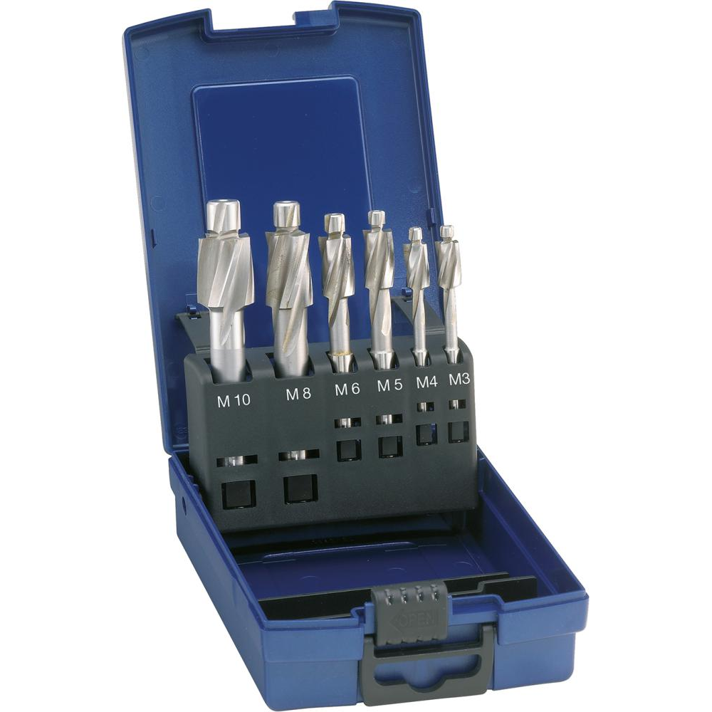 forum HSS Flachsenker Satz DIN 373 fein - M3-M10 - Durchgangsloch 6-teilig