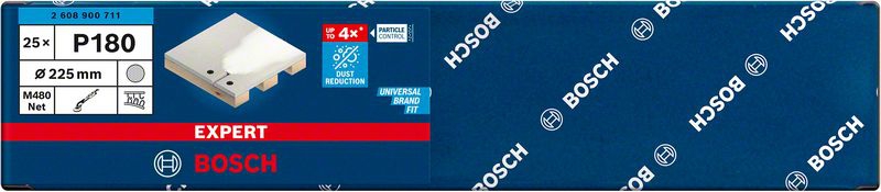 Bosch EXPERT M480 Schleifnetz für Trockenbauschleifer, 225 mm, K 180, 25 Stk.