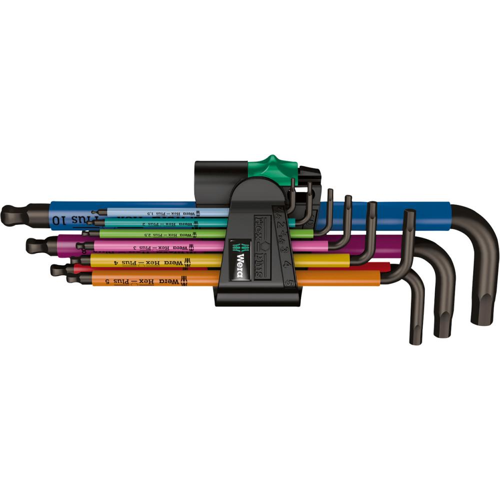 Winkelschraubendreher-Satz für 6-kant, mit Kugelkopf, Nr. 950 SPKL/9 SM N Winkelschraubendreher- Satz Multicolor 9-teilig Wera