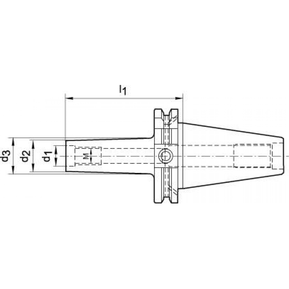 Spannfutter für Einschraubfräser Fräserdorn SK40 DIN69871AD/B M8x100mm FORTIS