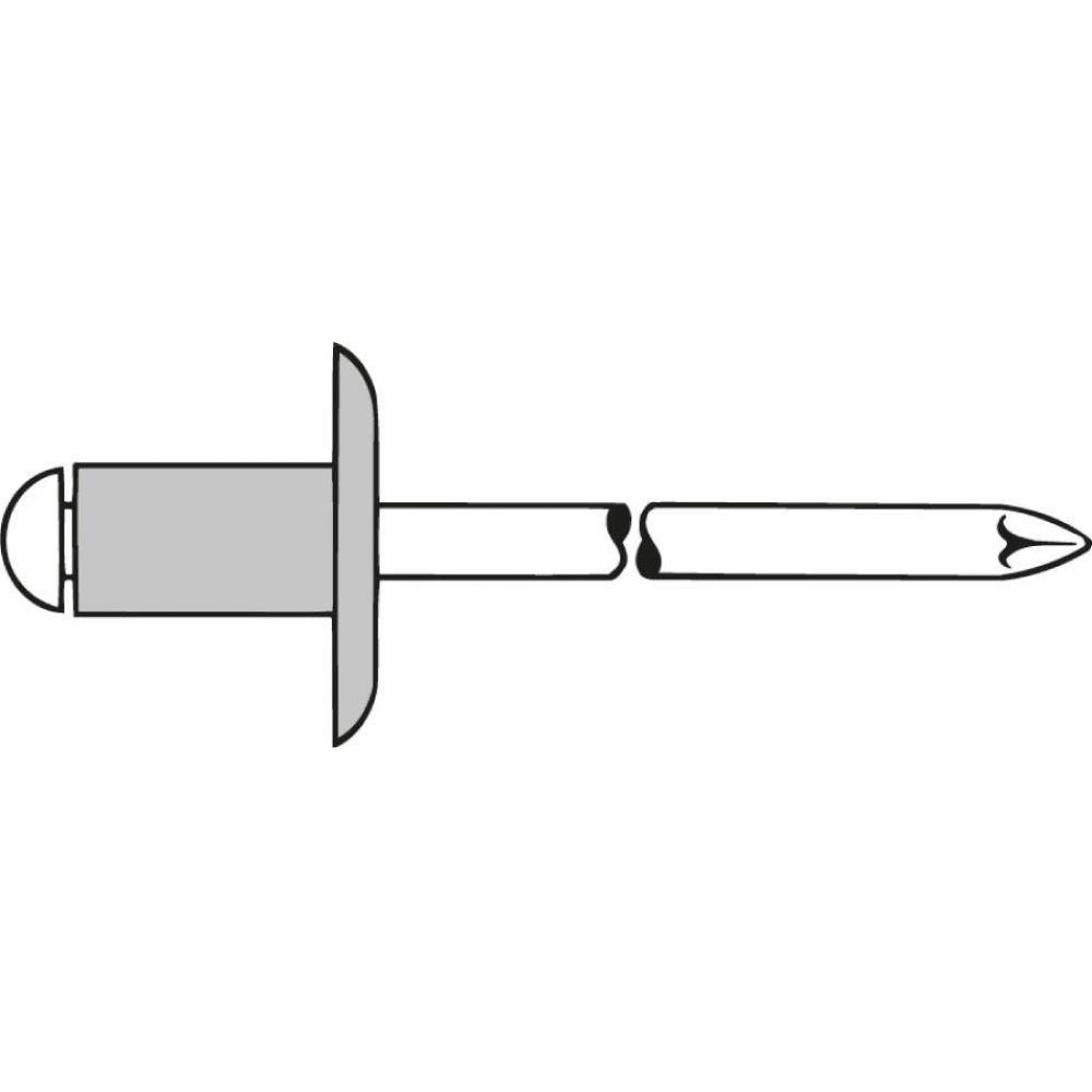 Blindniet 4x8mm Großkopf Alu/Stahl GESIPA