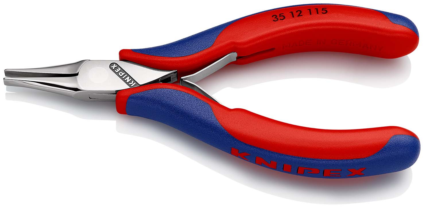 KNIPEX 35 12 115 SB Elektronik-Greifzange mit Mehrkomponenten-Hüllen 115 mm (SB-Karte/Blister)