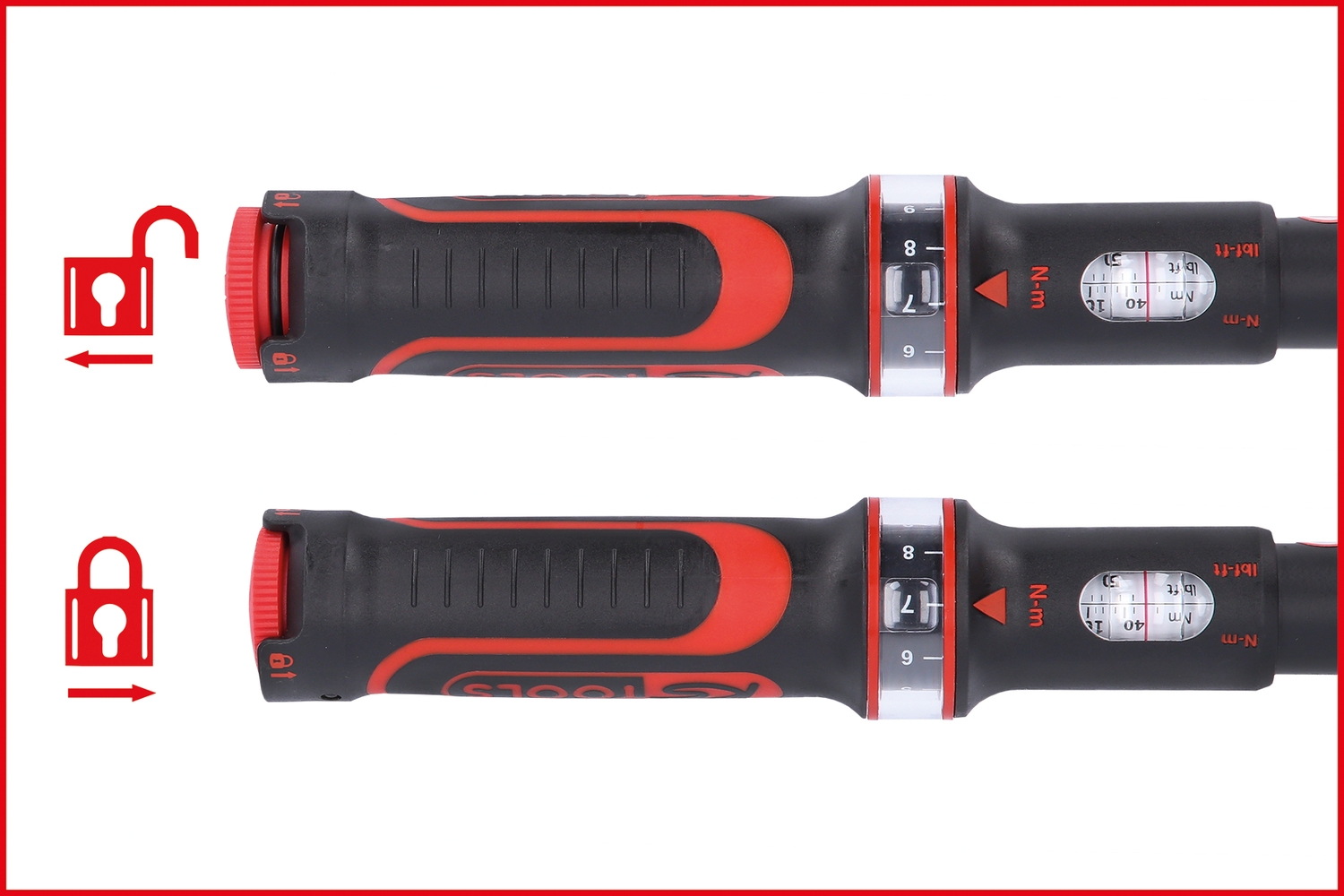 KSTOOLS 3/8" ERGOTORQUE®precision Ratschen-Drehmomentschlüssel Drehknopf, 10-50Nm