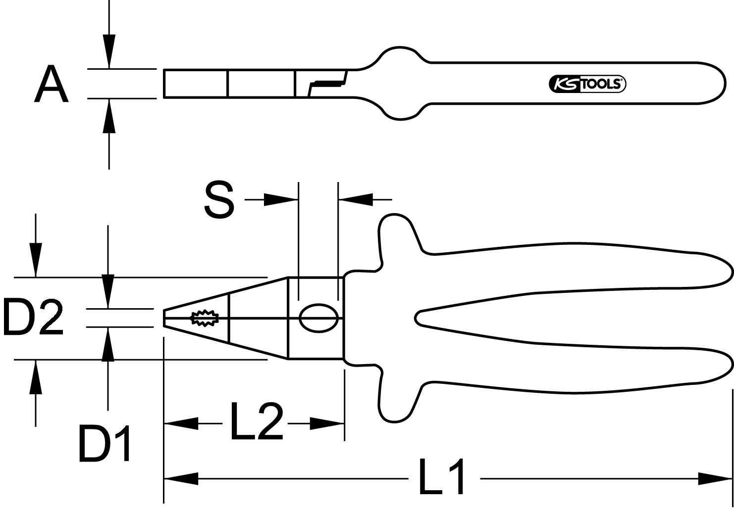 KSTOOLS 1000V Kombizange, 185mm