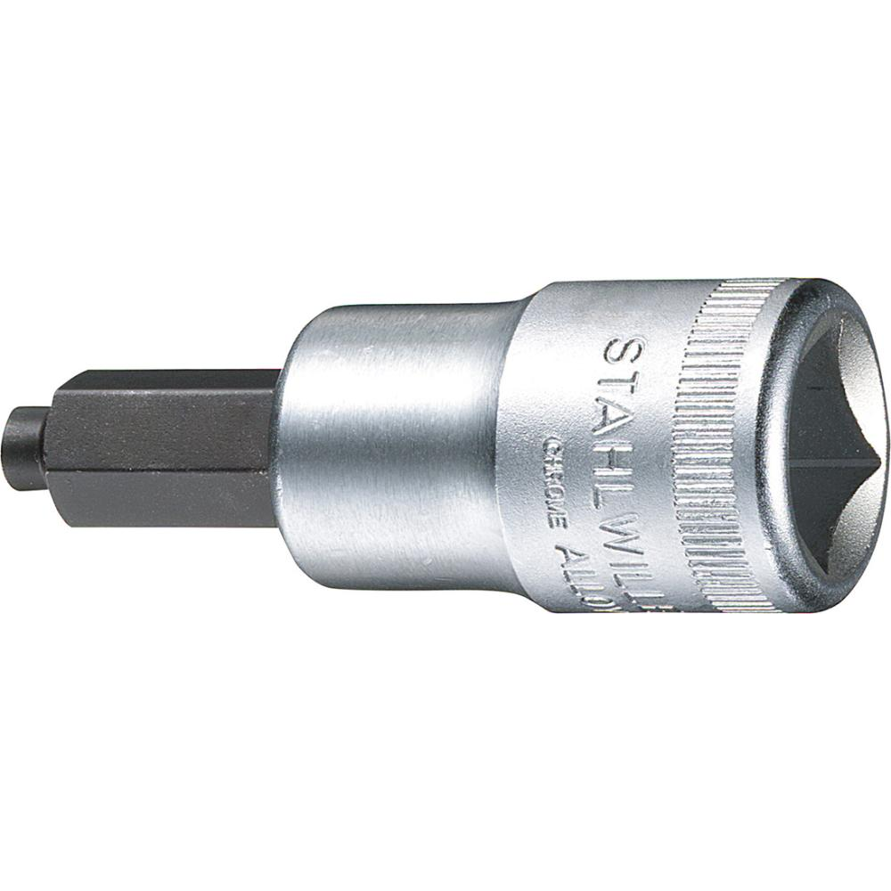 Schraubendreher-Einsatz 1/2" für 6-kant-Schrauben, mit Bohrung, Nr. 54 IC Schraubendrehereinsatz Innensechskant Zapfen 12x60mm Stahlwille