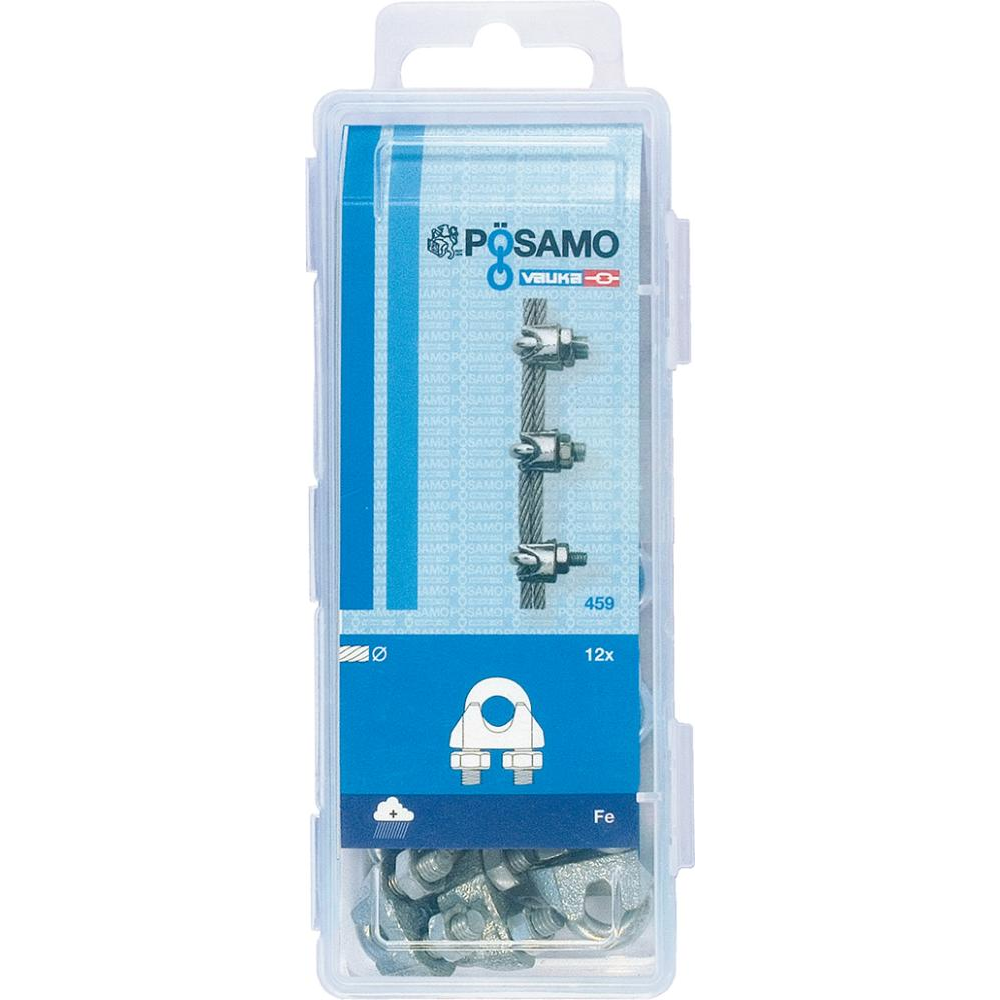 Drahtseilklemme 5mm M5 3/16" ähnlich DIN 741 verzinkt SBPÖSAMO 12 Stück