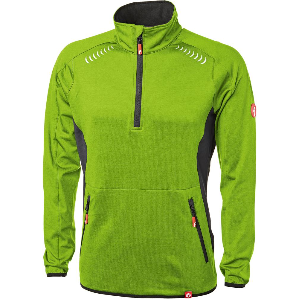 Fleecepullover Gr. XL lime/schwarz meliert Fortis Elements